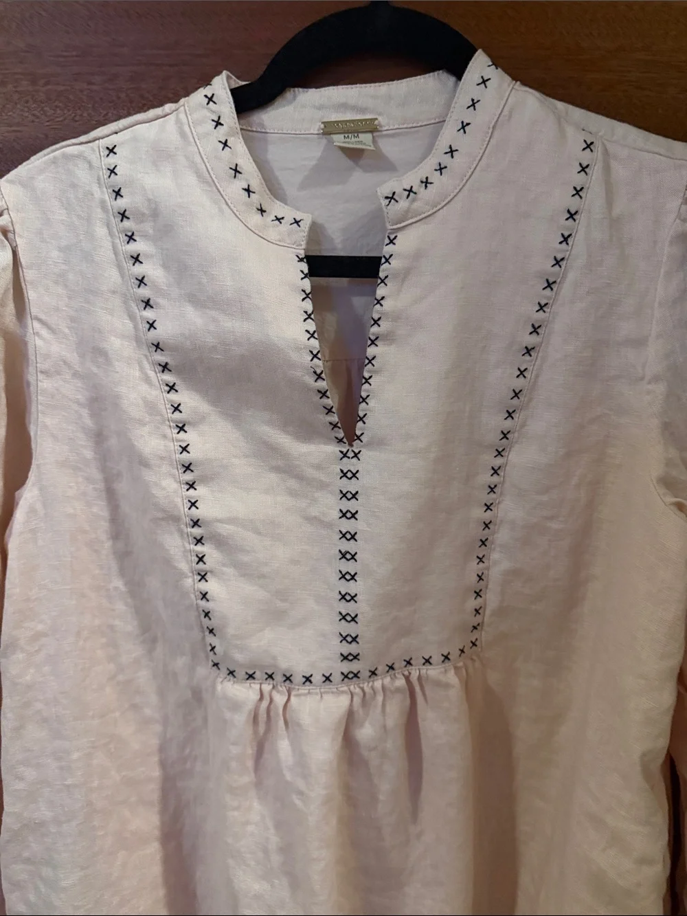 Magaschoni Light Pink Embroidered Tiered Tunic Dress